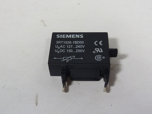 Siemens 3RT1926-1BD00 Varistor 127-240VAC 150-250VDC USED