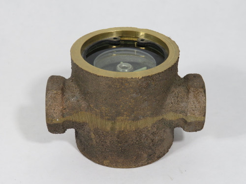 Generic Sight Flow Indicator Single Window w/ Propeller 1/4" NPT NEW