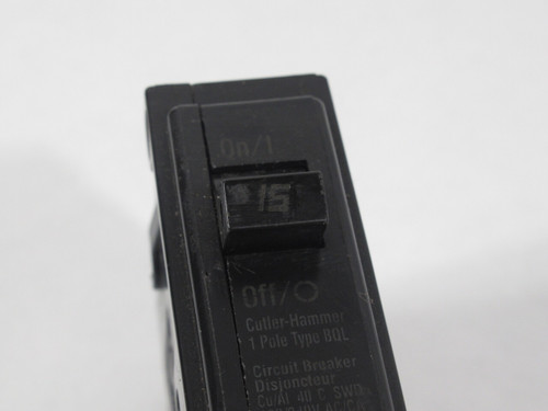 Cutler-Hammer BQL15 Circuit Breaker 15A 120/240V 1-Pole USED