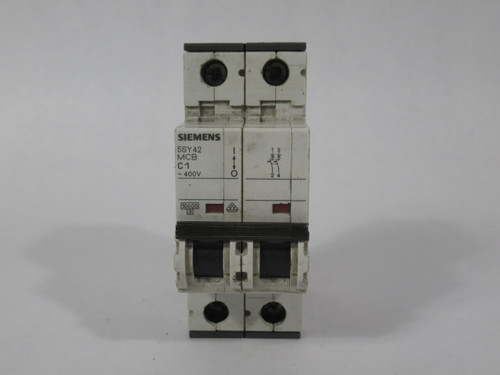 Siemens 5SY4201-7 Mini Circuit Breaker 1A 400V 2-Pole USED