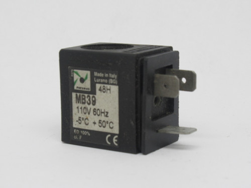 Pneumax MB39 Solenoid Coil 110V 60Hz NC USED