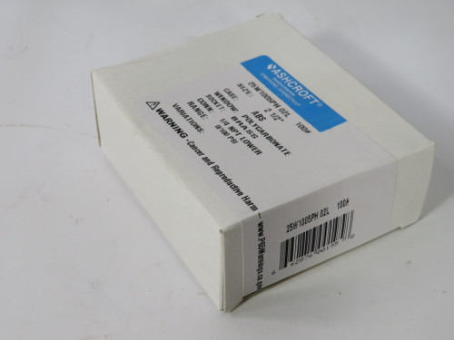 Ashcroft 25W1005PH02L100# Dry Pressure Gauge 0-100 PSI 2-1/2" 1/4 NPT Brass NEW