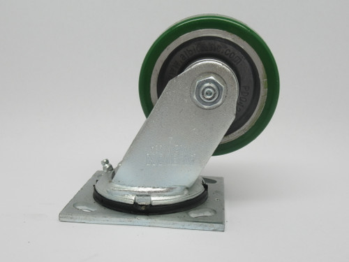 Albion PD0420019 Polyurethane Caster Wheel 4" D 2" W 1-3/16" ID w/ Mount USED