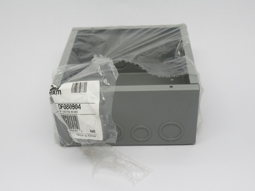 EXM 1100-DF080804 Type 1 Junction Box 8" L x 8" W x 4" W MISSING COVERPLATE NEW