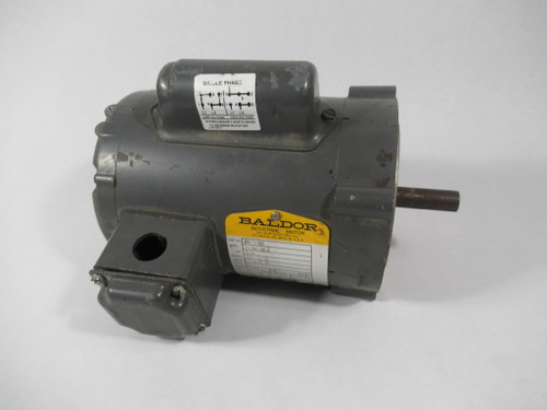 Baldor 1/6HP 1725RPM 115/230V 56C TEFC 1Ph 3.8/1.9A 60Hz MISSING FAN COVER USED