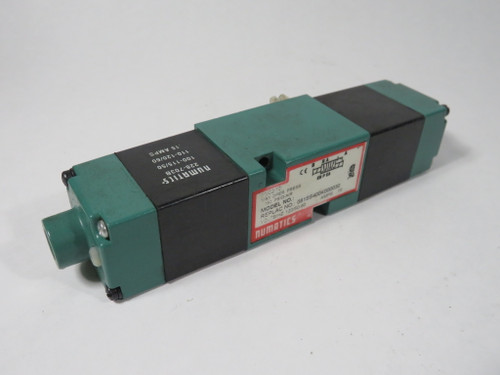 Numatics 081SS400K000030 Double Solenoid Valve 120V/50-60Hz .15A USED