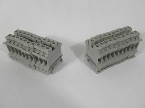 Phoenix Contact UK10 Terminal Block 500/750/800V 6-10mm 55A Gray Lot of 20 USED