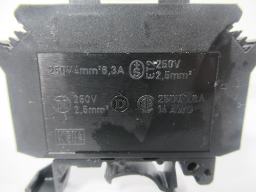 Phoenix Contact UK-Si Fuse Modular Terminal Block 250V 6.3A Black Lot of 20 USED