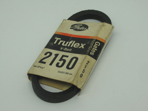 Gates 2150 Truflex V-Belt 15" L x 0.5" W x 0.31" T *DAMAGED PACKAGE* NEW