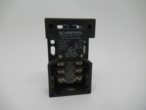 Schmersal AZ16-12ZVRK-M20 Safety Switch 500V 6kV *Missing Cover* USED
