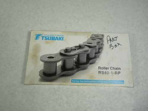 Tsubaki RS40-1-RP Roller Chain 240 Links 10 Ft *Open Inner Bag/Damaged Box* NEW