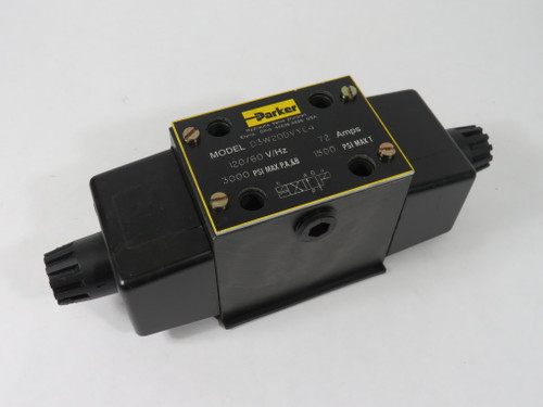 Parker D3W20DVYC4 Directional Control Valve 110V@50Hz 120V@60Hz BOX DMG NEW