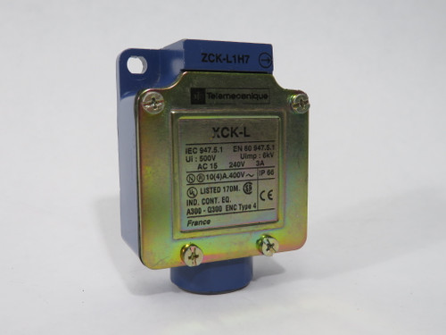 Telemecanique XCK-L1H7 Limit Switch Body 500V 240V 3A 1NO 1NC 1/2" NPT NOP