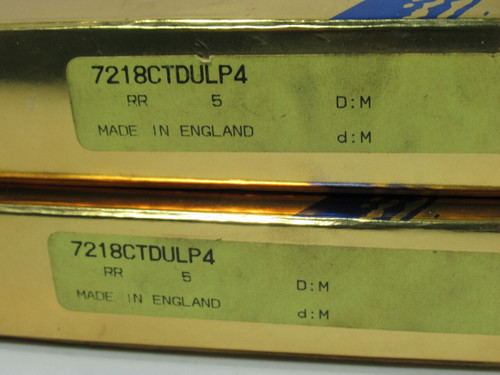 RHP 7218CTDULP4 Super Precision Angular Contact Bearing Set 90x160x60mm NEW