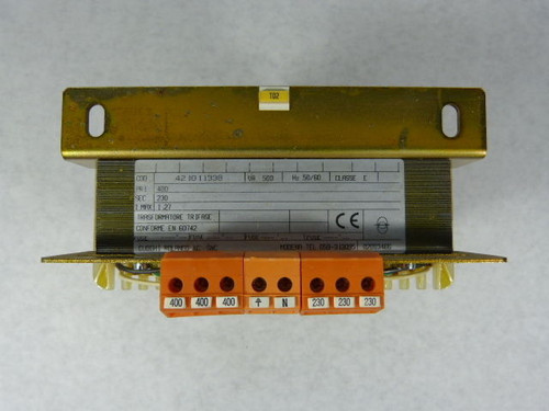 Cuoghi Rolando 421011338 Class E Transformer Pri480 Sec230 50/60Hz USED