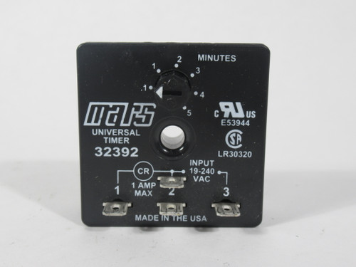 Mars 32392 Solid State Delay On Break Timer 6sec-5min 19-240VAC NEW