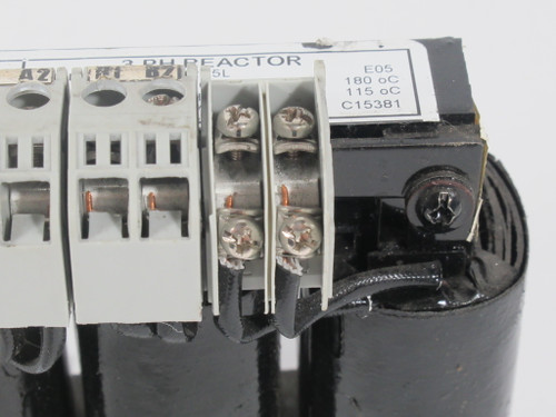 Rex Manufacturing 3PR-0002C5L Line Reactor 3PH 2A 600V *MISSING COVER* USED