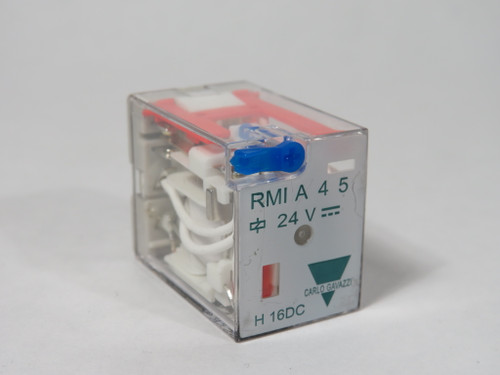 Carlo Gavazzi RMIA-4-5-24VDC Plug-In Relay 24VDC 5A@250V/30VDC 1/6HP@240V USED