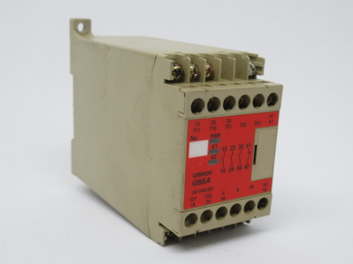 Omron G9SA-301 Safety Relay 24VAC/DC 5A 3PST-NO *COSMETIC DAMAGE* USED