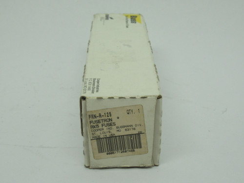 Cooper Bussmann FRN-R-125 Fusetron RK5 Fuse 125A 250V *SEALED* NEW