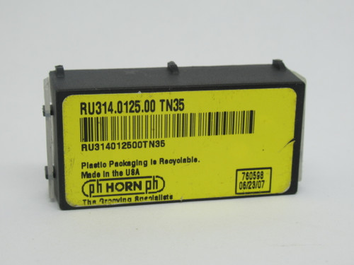 Paul Horn RU314.0125.00 TN35 Groove Milling Insert 0.125" W 0.197" D 2-Pack NEW