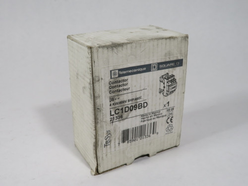 Telemecanique Square D LC1D09BD Contactor 24VDC 3P 1NO 1NC SHELF WEAR NEW