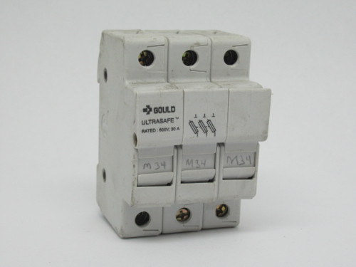 Gould USM3 Fuse Holder 30A 600V 3-Pole USED