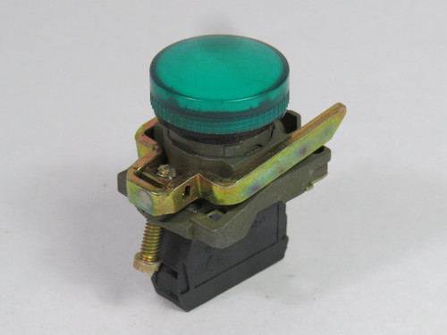 Telemecanique XB4BV63 Pilot Light 22mm 250VAC 2.4W Green Lens USED