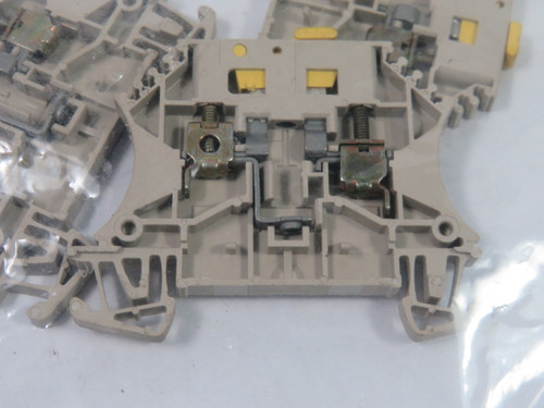Weidmuller WTR-2.5 Terminal Block 2.5mm 500V Lot of 3 BEIGE USED