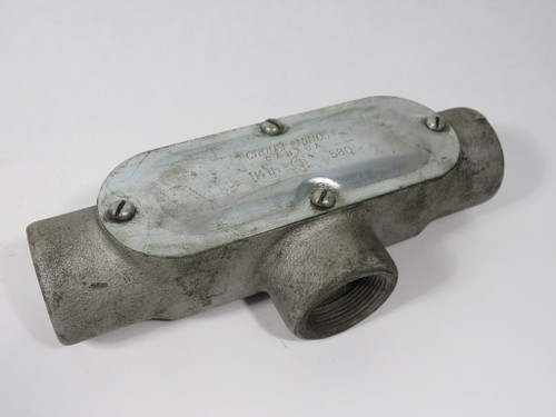 Crouse-Hinds T58 Conduit 1-1/2" Form 8 1-1/2" NPT 3-Hole Threaded USED