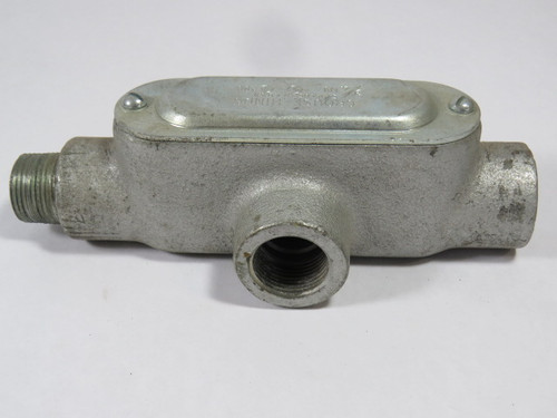 Crouse-Hinds T-28 Conduit Body 3-Hole 3/4" NPT *Shelf Wear / Rust* USED