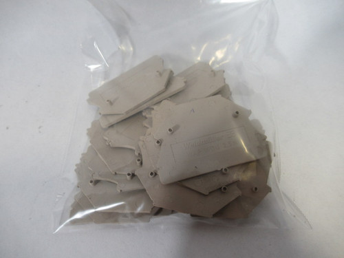 Weidmuller WAP-WDU2.5N Terminal Block End Plate Lot of 20 BEIGE USED