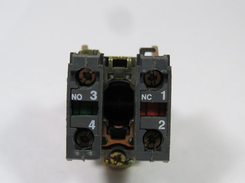 Telemecanique XB4BA45 Push Button 22mm 1NO 1NC Red Flush Head USED