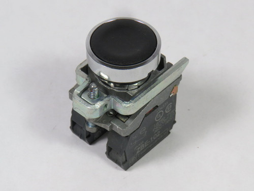 Telemecanique XB4BA25 Push Button 22mm 1NO 1NC Black Flush Head USED