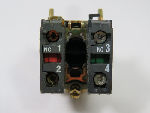 Telemecanique XB4BA35 Push Button 22mm 1NO 1NC Green Flush Head USED