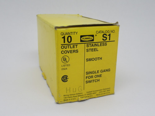 Hubbell S1 Single Gang Toggle Switch Wall Plate 10-Pack  ! NEW !