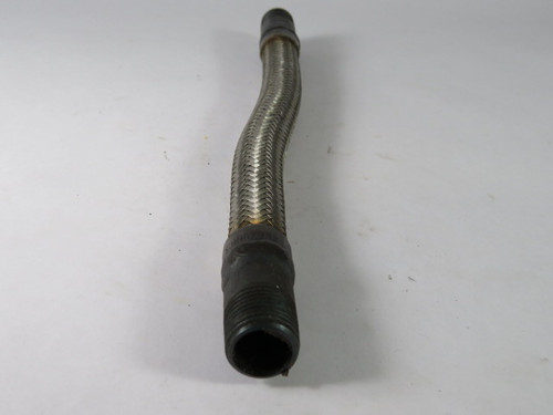 Generic SSTT0050 Flexible Braided Hose 1/2" NPT 12" L USED