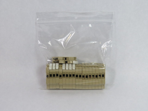 Weidmuller SAK-4-KRG Terminal Block 600/750V Lot of 20 BEIGE 0128320000 USED