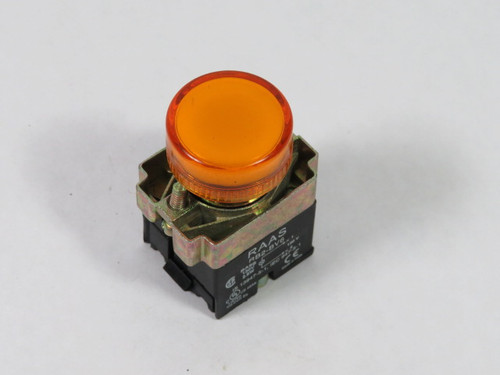 RAAS RB2-BV6-130 Pilot Light 130V 2.6W Amber Lens USED