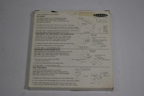 Banner PBP26U 26082 Fibre Optic Cable Sensor MISSING HARDWARE/BOX DAMAGE NEW