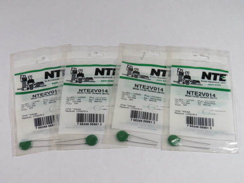 NTE NTE2V014 Metal-Oxide Varistor 14V RMS 16mm 4.0 Joules Lot of 4 ! NWB !