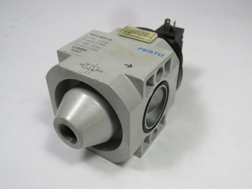 Festo 172959 HEE-D-MIDI-24 On-Off Valve With O-Ring 24VDC 2.5-16 bar USED