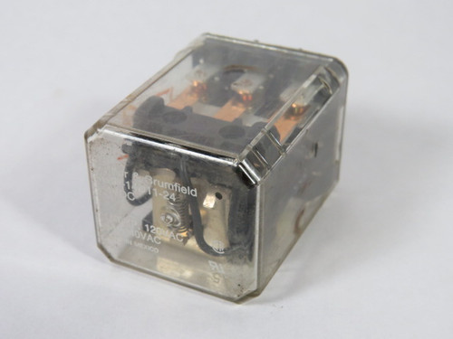 Potter & Brumfield KUP-14D11-24 Relay 24VDC 15A 240VAC 11-Blade USED