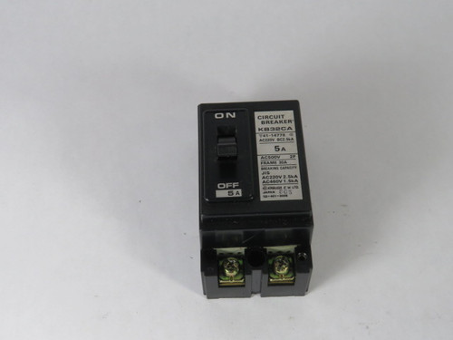 Jis KB32CA Circuit Breaker 5A 220V 2P USED