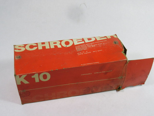 Schroeder K10 Hydraulic Filter 10 Micron 9" Long Damaged Box NEW