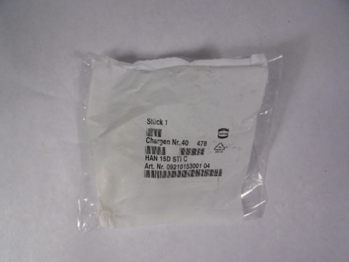 Harting HAN-15D-STI-C 09210153001 Male Insert 10A 250V NWB