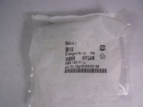 Harting HAN-15DBU-C 0921015310104 15 Position Insert 10A 250V NWB