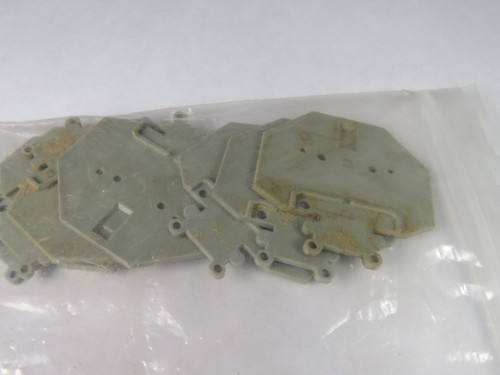 Phoenix Contact D-HK1 Terminal Block End Plate Lot of 6 GREY USED