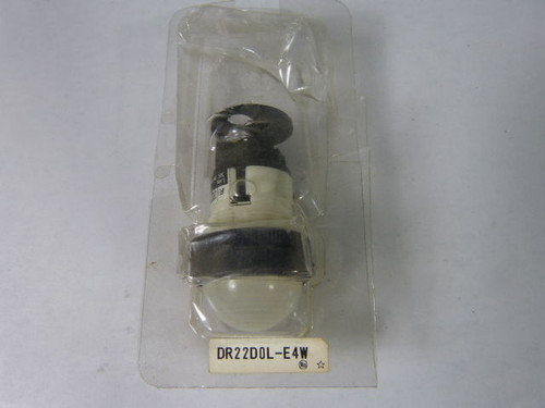 Fuji DR22D0L-E4W Domed Round Pilot Light - White ! NEW !