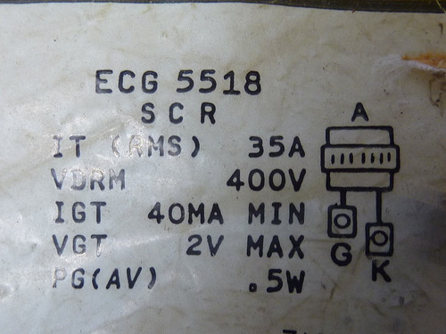 Phillips ECG ECG-5518 Thyristor ! NEW !